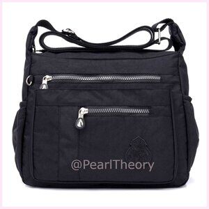 Nylon Waterproof Crossbody Bag with Multiple Pockets Lightweight Purse